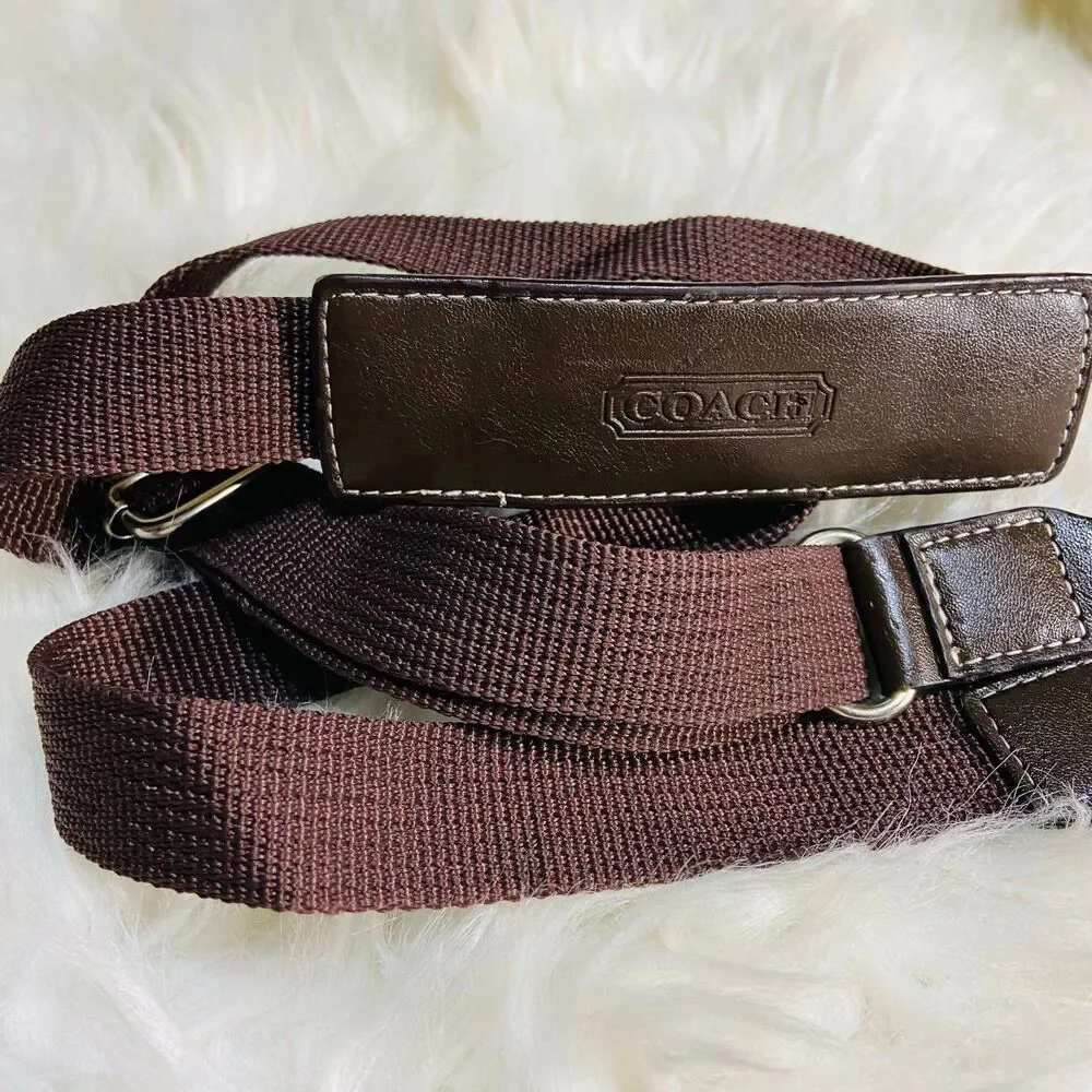 Coach Brown Webbing Strap